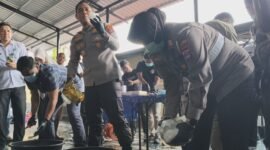 Pemusnahan Barang Buksi Kasus Narkotika di Makopolres Banjar Kalsel, Rabu, (17/9/2025). foto: Ofal Pro1