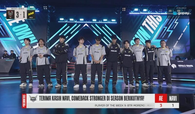 Alter Ego pulangkan Navi di Playoff hari pertama ( FOTO : SS Youtube Resmi MPL Indonesia )
