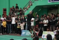 Kejuaraan Bulutangkis Bupati Paser 2025 di GOR PBSI Kartini (Foto : MC Paser)