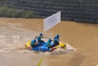 Arung Jeram Kabupaten Banjar meraih medali emas dan perak di Porprov XII Kalsel, Selasa (4/11/2025). Foto: istimewa