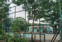 Lapangan Basket yang akan digunakan sebagai posko relawan