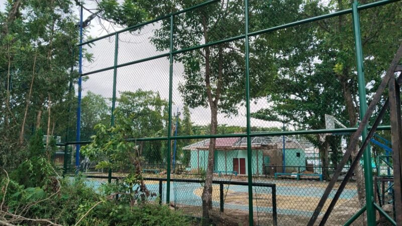 Lapangan Basket yang akan digunakan sebagai posko relawan