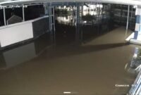 Pantauan CCTV Kecamatan, terlihat rob menggenangi permukiman warga