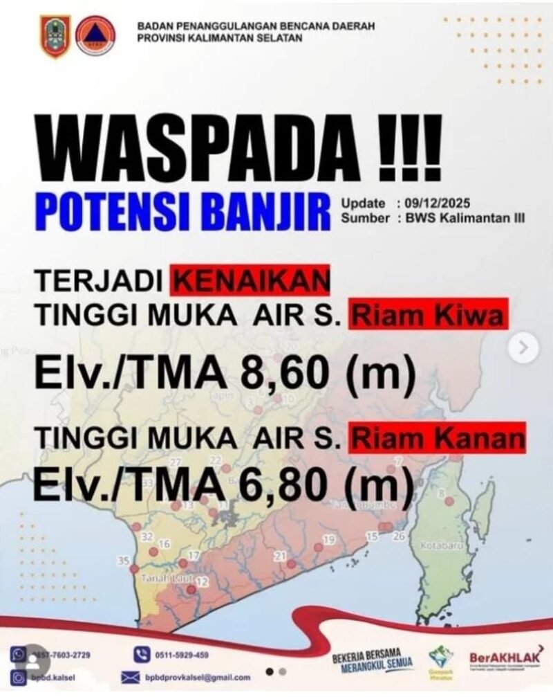 (Foto : Instagram Resmi BPBD Kalsel)