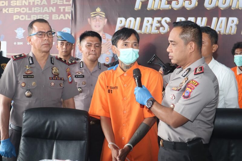 Salahsatu pelaku pengeroyokan di Indrasari berhasil diamankan (Foto : Humas Polres Banjar)