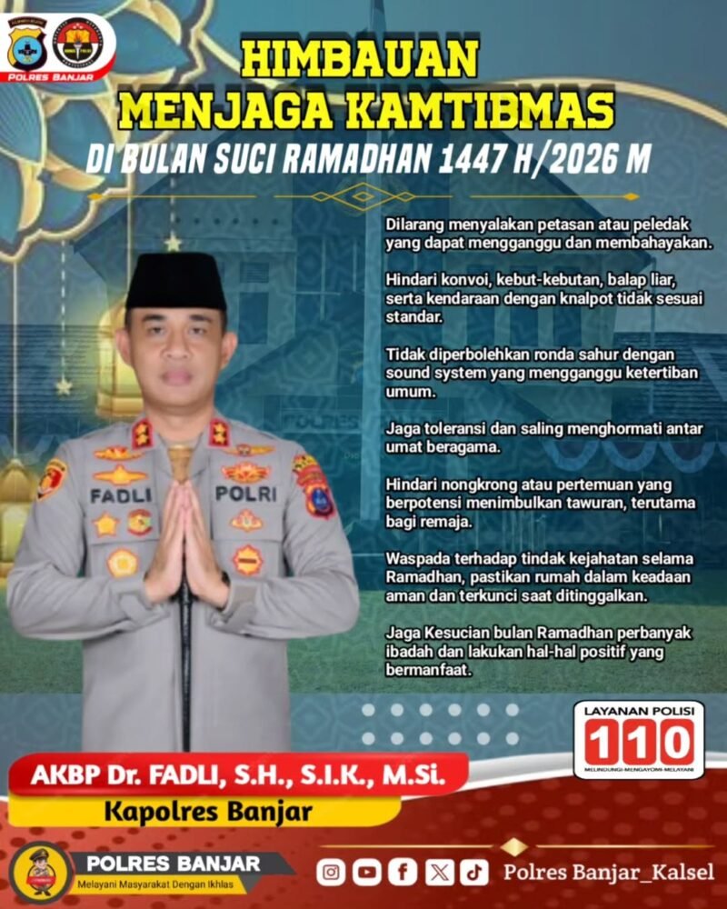 Imbauan Polres Banjar (FOTO : POLRES BANJAR)