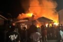 Kebakaran tiga rumah di Tanah Grogot (Foto : Humas Polres Paser)
