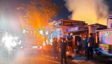 Kebakaran di Tanah Grogot (Foto : Humas Polres Paser)