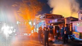 Kebakaran di Tanah Grogot (Foto : Humas Polres Paser)