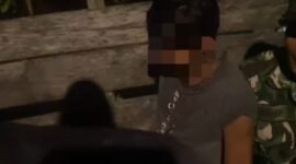 Pelaku berhasil diamankan (Foto : Warga di Lokasi)