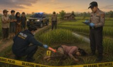 Perempuan Ditemukan Tak Bernyawa di Persawahan Desa Lok Tunggul, Polisi Selidiki Penyebab Kematian